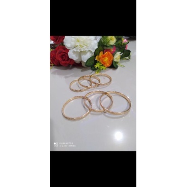 Gelang bangle dewasa mirip emas asli