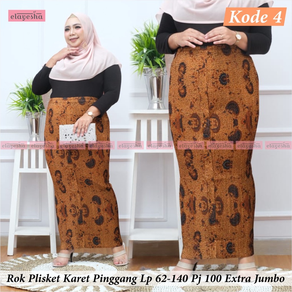 Rok Plisket Set Kebaya SUPER JUMBO Pinggang Full Karet Brukat Terbaru 2023 Modern Original Solo Bawa
