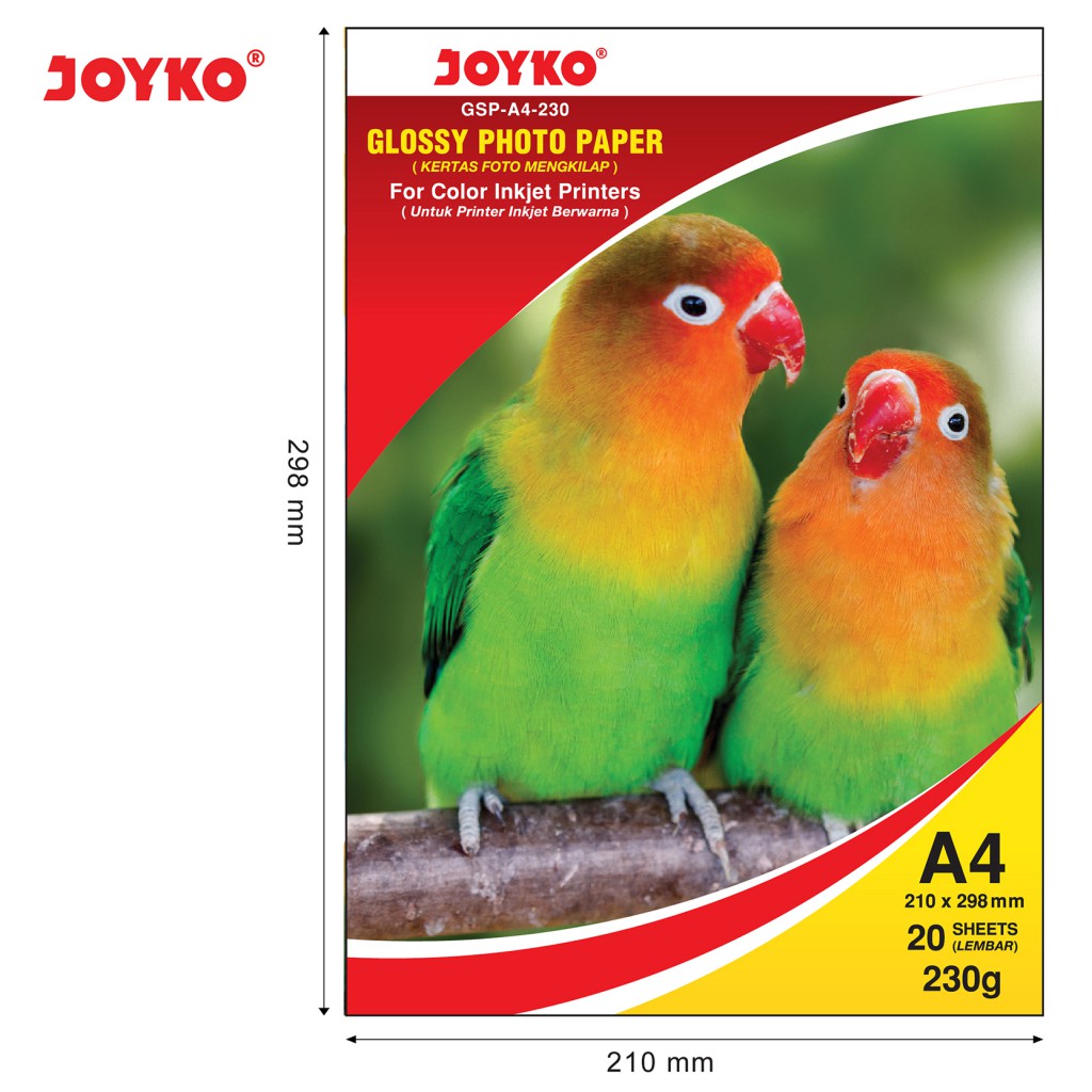 

Kertas Foto / Glossy Photo Paper Joyko GSP A4-230 gsm