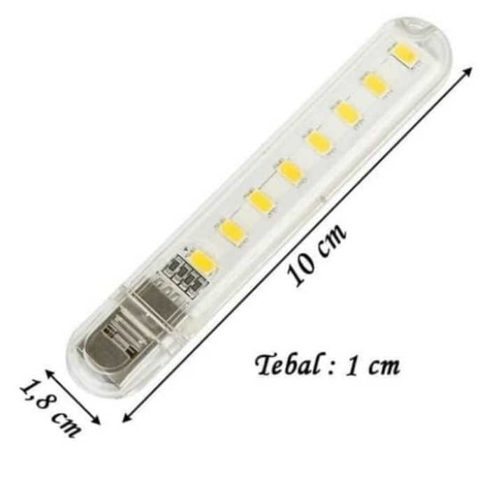 Lampu Mini 8 mata LED USB 5V  Emergency Light Lampu Darurat Mata SMD