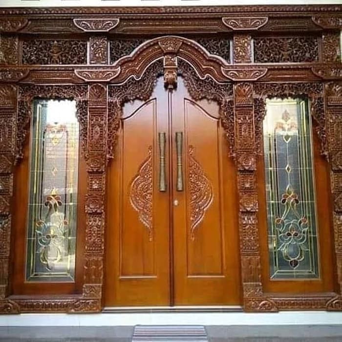 Pintu Gebyok 3 meter  kusen jendela kayu jati jawa Asli Jepara