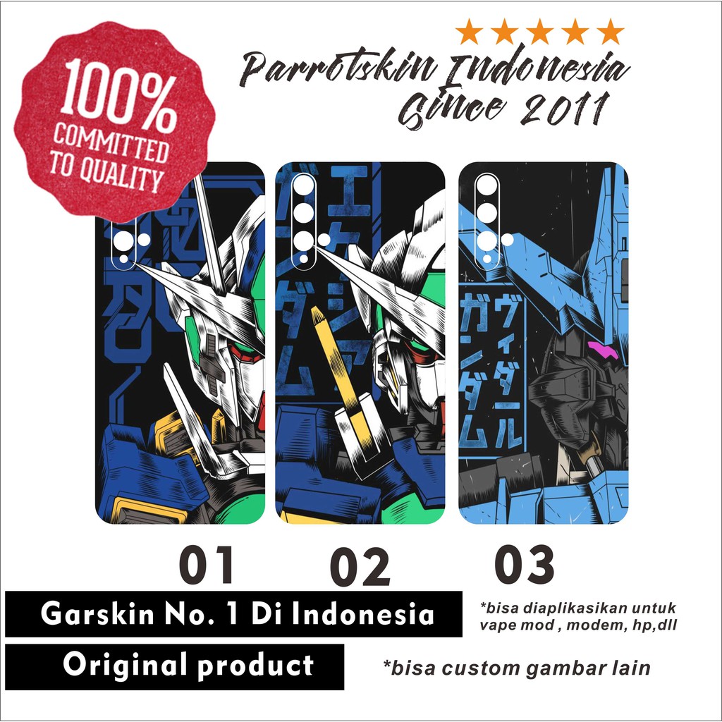 Garskin Skin Realme 2 3 5 6 7 pro Narzo 20 20 pro X XT X2 Gundam face anti gores case