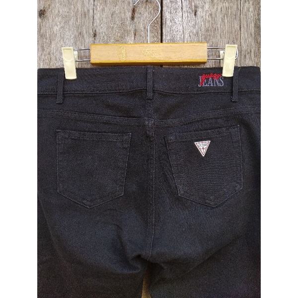 guess boot cut jeans warna hitam size 30 second original