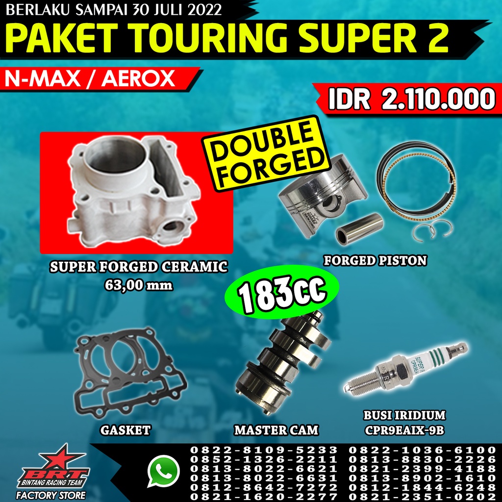 PAKET BLOK CERAMIC 63 + PISTON + MASTER CAM NMAX / AEROX BRT