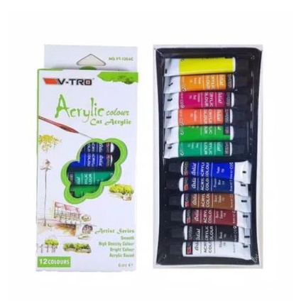 

Cat Akrilik / Arcylic Paint / Cat Lukis Acrilic / Cat Acrylic Colour 12 Warna