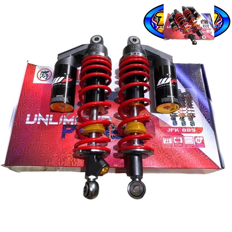 SHOCKBEKER TABUNG MODEL KTC EXTREAM ORI 340 RX KING GL CB TIGER KARISMA MEGA PRO-Wp merah JFK