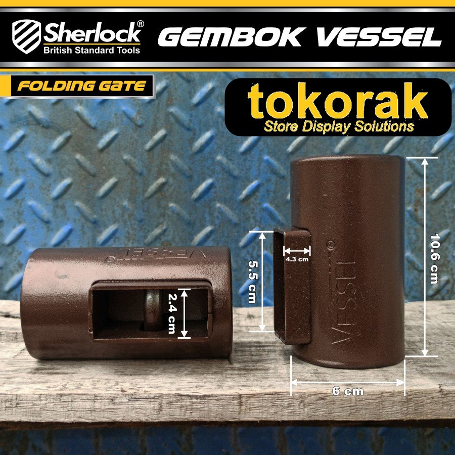 GEMBOK VESSEL FOLDING GATE SHERLOCK GEMBOK TABUNG RUKO GUDANG TOKO