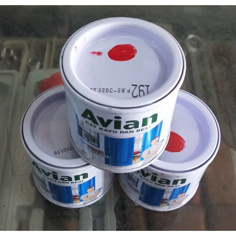 CAT BESI KAYU AVIAN 100 ML 100 CC MERAH VERMILLION 192