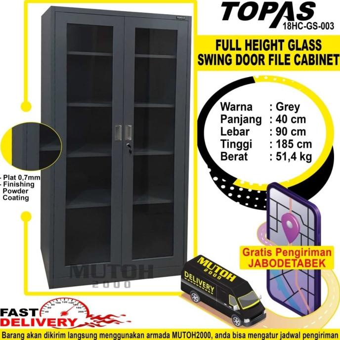 

TERBARU LEMARI ARSIP LEMARI BESI FILLING CABINET 2 KACA SWING TOPAS GS-003 PENGIRIMAN CEPAT