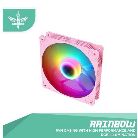 ITSTORE Fan Case nyk nemesis 120mm rgb illumination rainbow White-pink - kipas casing komputer pc 12cm