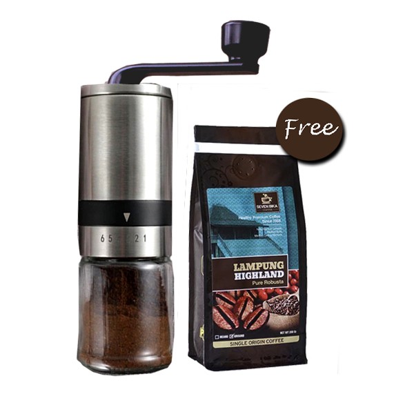 

Grinders Silver High Quality Free Lampung Pure Robusta 200 Gram
