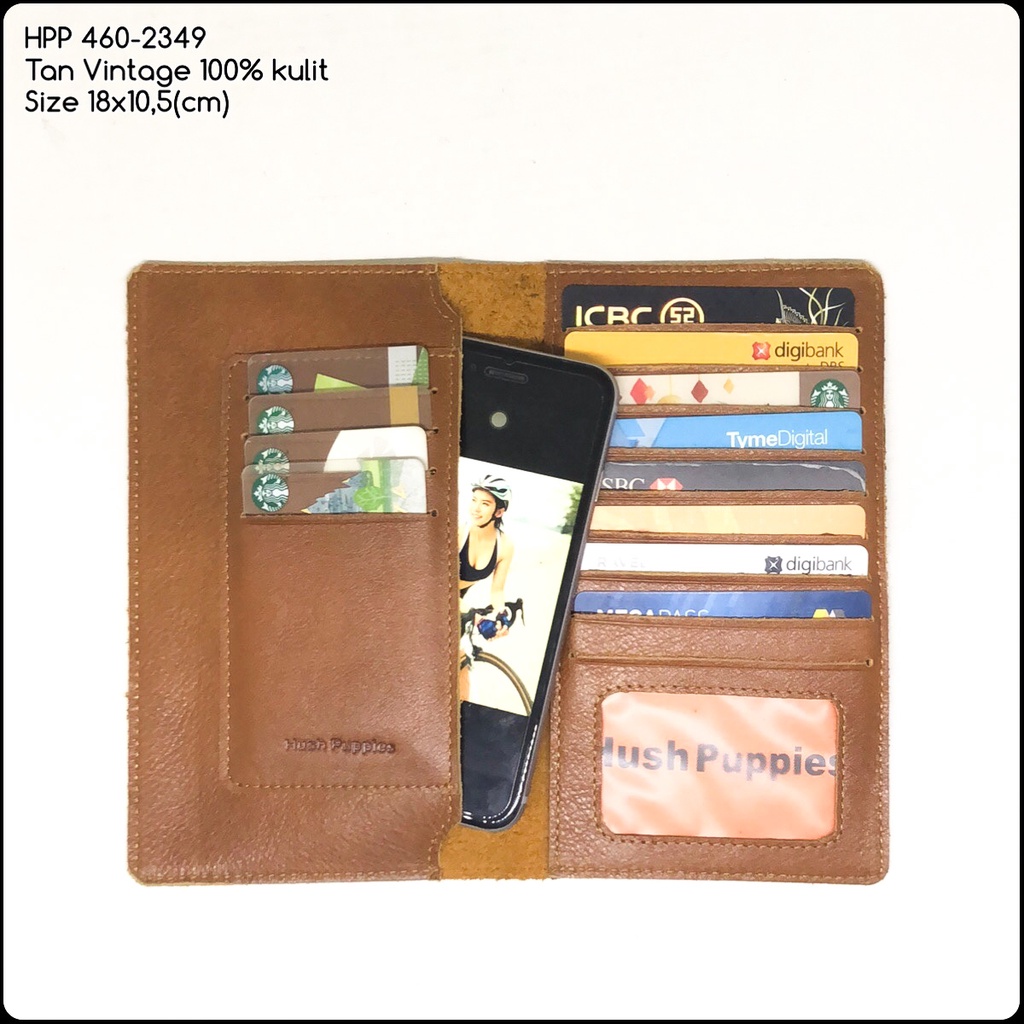 dompet pria hush puppies 460-2349 series premium bahan kulit sapi asli grade A
