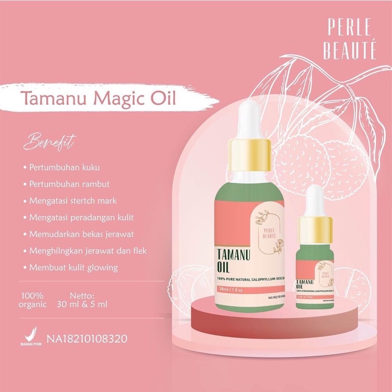 (READY) TAMANU OIL BY PERLE BEAUTY 5 ML PEARL BEAUTE BPOM MAGIC OIL 100% ORIGINAL