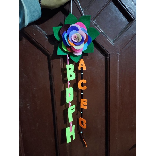 Gantungan Flanel Abjad