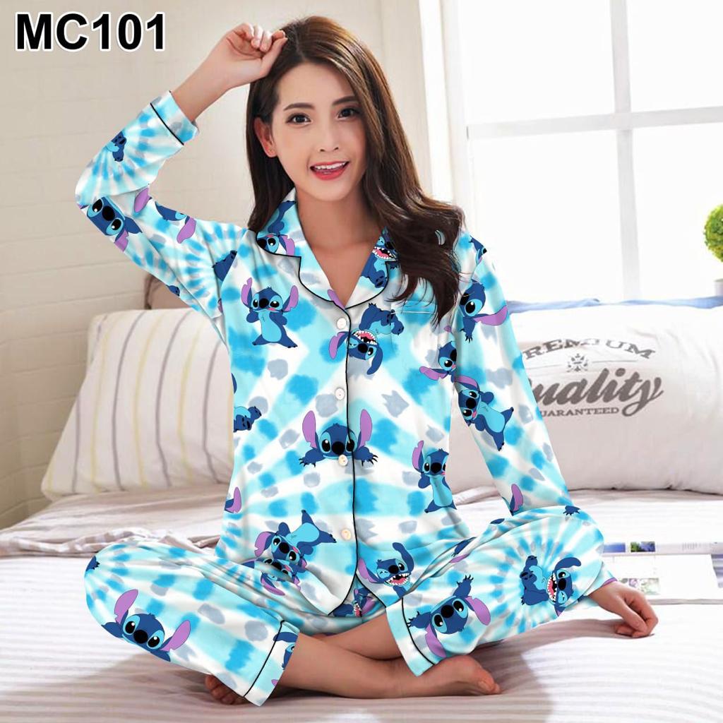jinostarry BAJU TIDUR PIYAMA HP,CP,PP,DST KARAKTER-PP stitch tiedie
