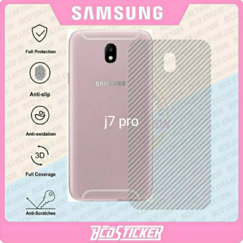 Back Skin Carbon Samsung J7 Pro - Skin Carbon Samsung J7 Pro