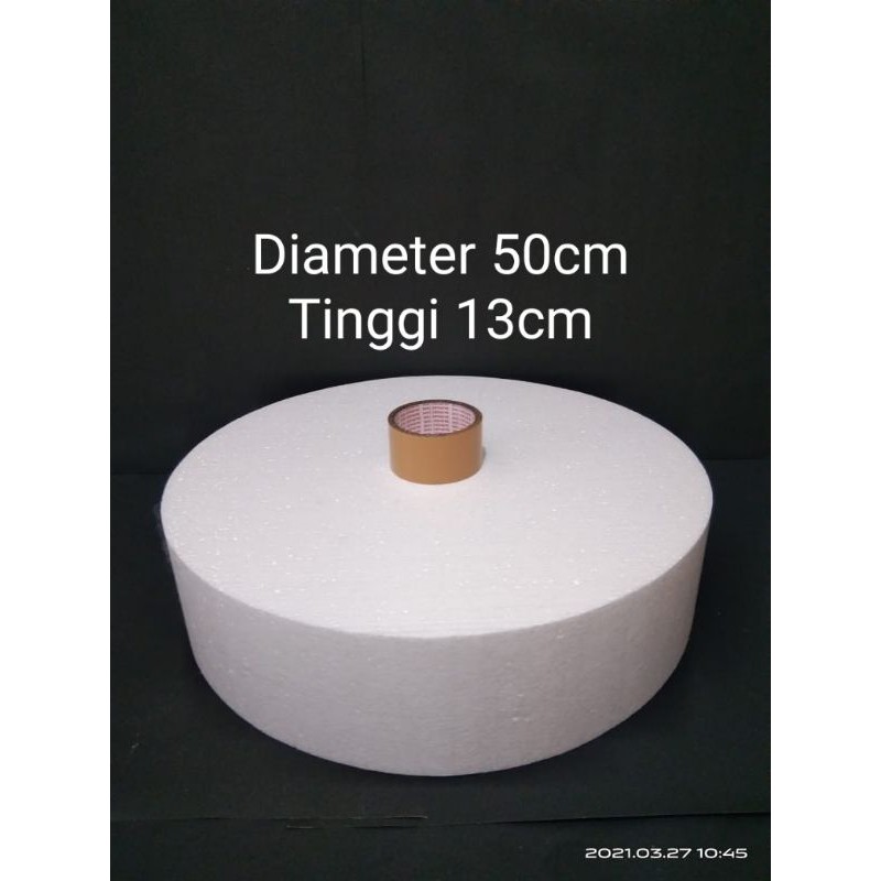 Diameter 50cm Tinggi 13cm Dummy Cake Styrofoam Gabus Kue Bulat