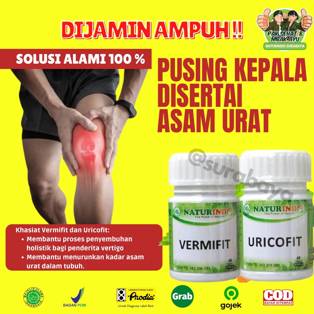 Obat Herbal Sakit Kepala Ampuh Obat Vertigo Alami Migrain Herbal Obat Migrain Ampuh Jamu Sakit Kepala Sebelah Obat Mumet Pusing berputar Tradisional Ampuh Obat sakit kepala vertigo migrain pusing berputar menahun migren sebelah VERMIFIT NATURINDO Surabaya-DISERTAI ASAM URAT