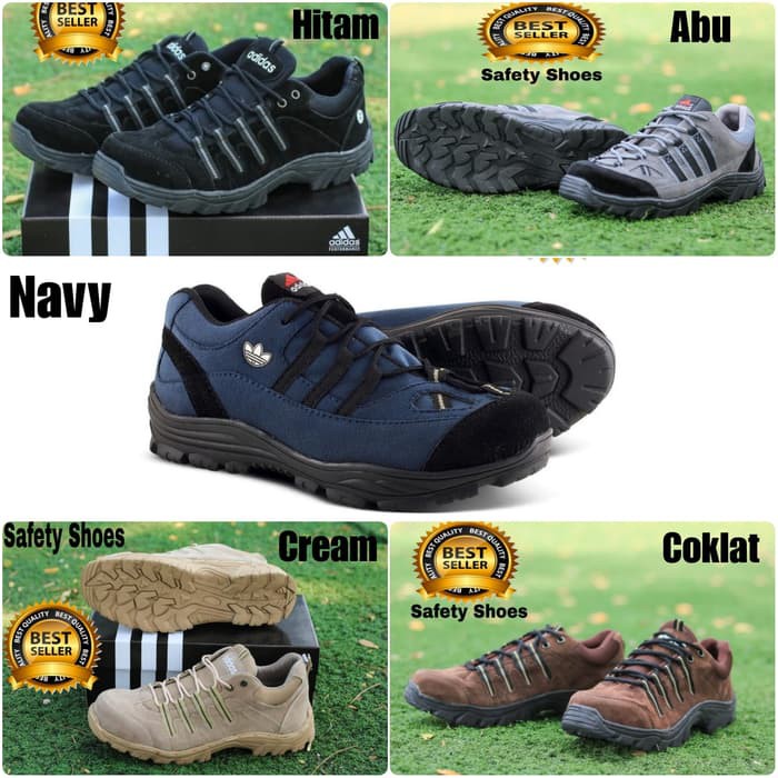 Sepatu Adidas Bodytres Tactical Safety Shoes Suede Cream Gurun - Cokelat 39