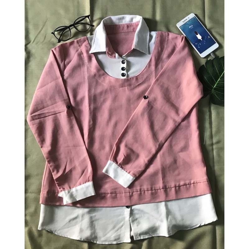(preloved) Kemeja Pink