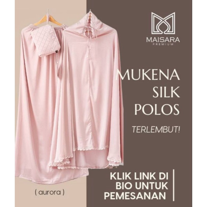 READY Mukena Dewasa Maisara (Dulu Royale Premium) Silk Polos Aurora