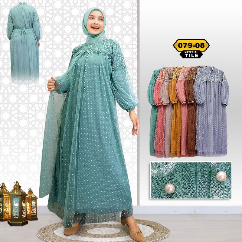 GAMIS BURKAT KOMBINASI TILE KEKINIAN VIRAL