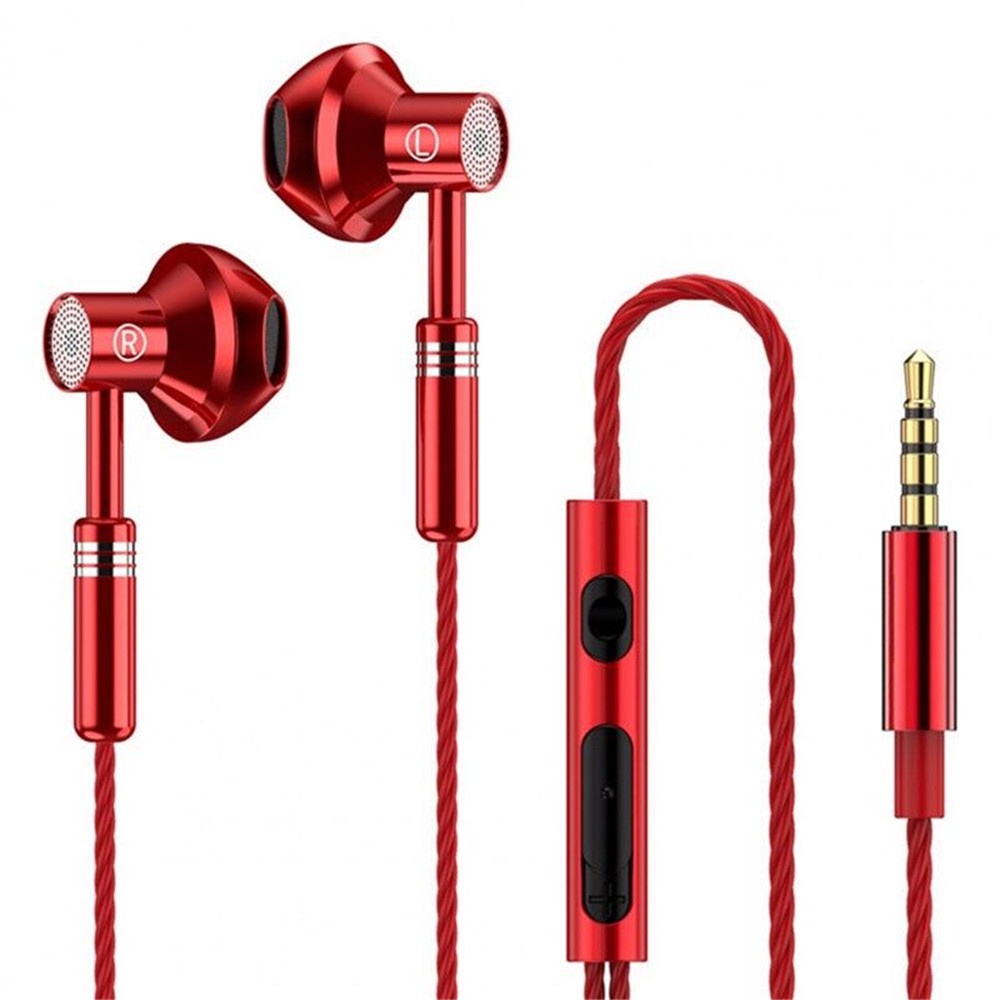 Earphone In Ear Bass Bahan Metal Dengan Kabel Jack 3.5mm Panjang 1.2M