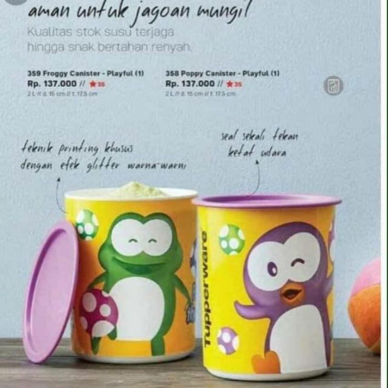 Poppy canister Froggy canister