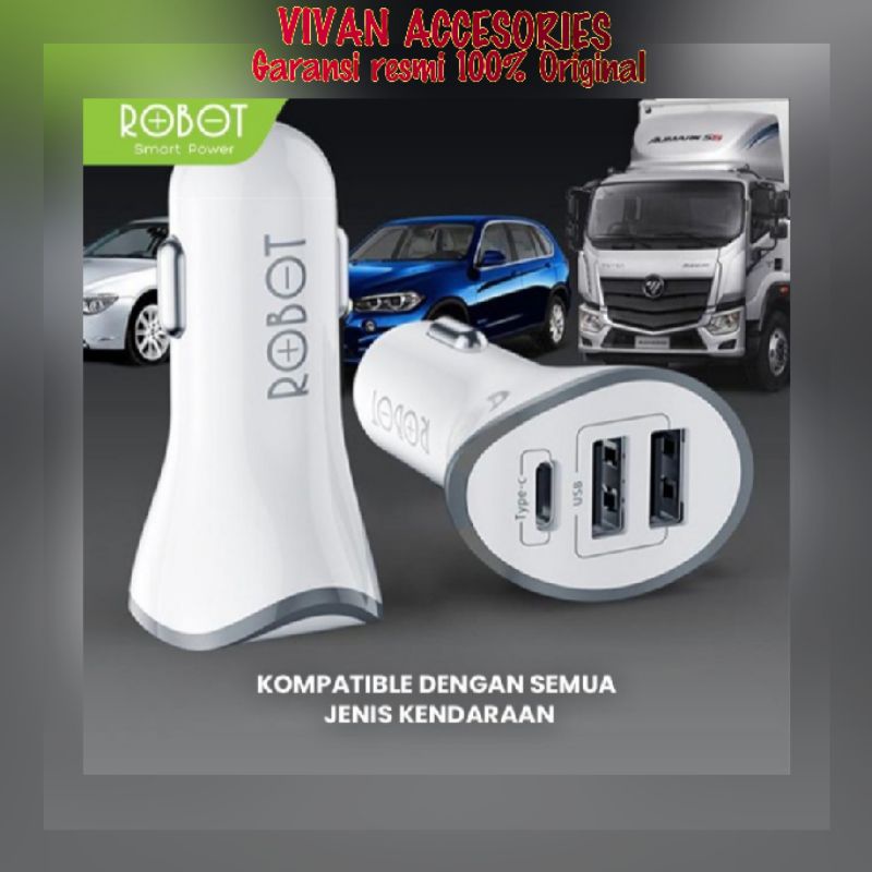 ROBOT RT-C08 Port Output Car Charger USB-C USB-A 4.8A Max