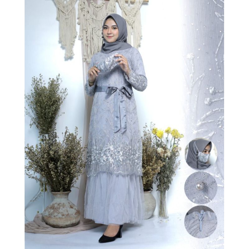 Set kebaya brokat princess dusti 4 /kebaya modren /kebaya muslim /kebaya wisuda / / kebaya wisuda / 