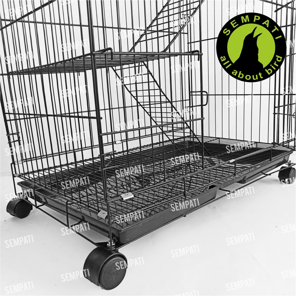 KANDANG ANJING 3 TINGKAT TERMURAH SIZE L KANDANG KUCING BURUNG KANDANG SUGAR GLIDER TINGKAT 3 KCG3L-3