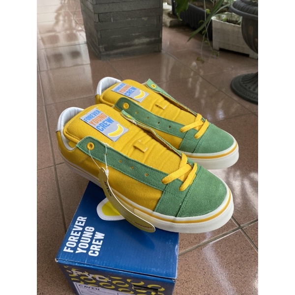 Sepatu FYC CAVEN Green Yellow Canvas Suede 100% ORIGINAL BARU BNIB