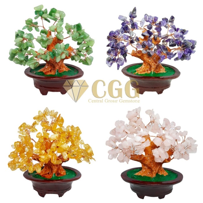 Hiasan Meja - Hiasan Pajangan Pohon Batu Alami Dekorasi Meja