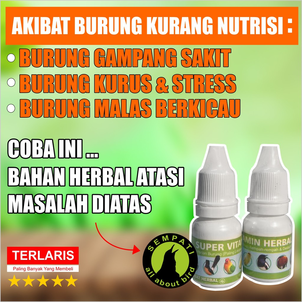 Super Vitamin Herbal Merek Sempati Vitamin Burung Juara
