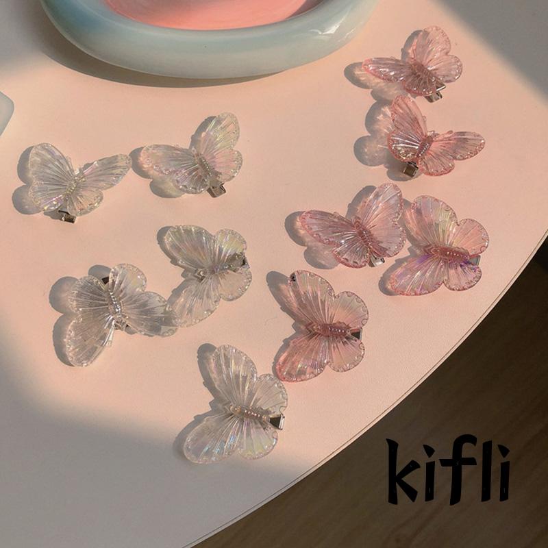 Butterfly Jepit Rambut Bentuk,Kupu-Kupu Warna-Warni, Bahan Metal,Untuk Anak Perempuan