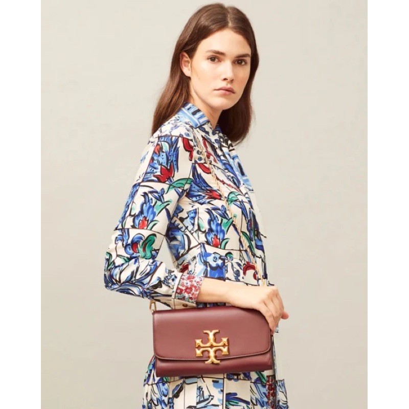 TAS TORY BURCH ELEANOR CLUTCH - MAROON