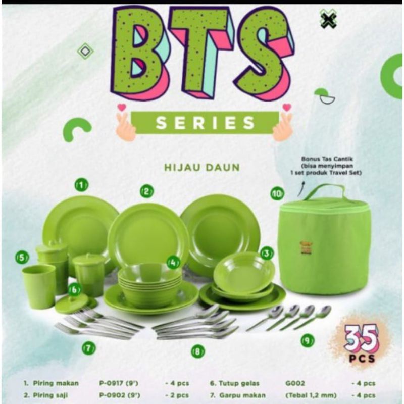 TRAVEL SET MELAMIN BTS