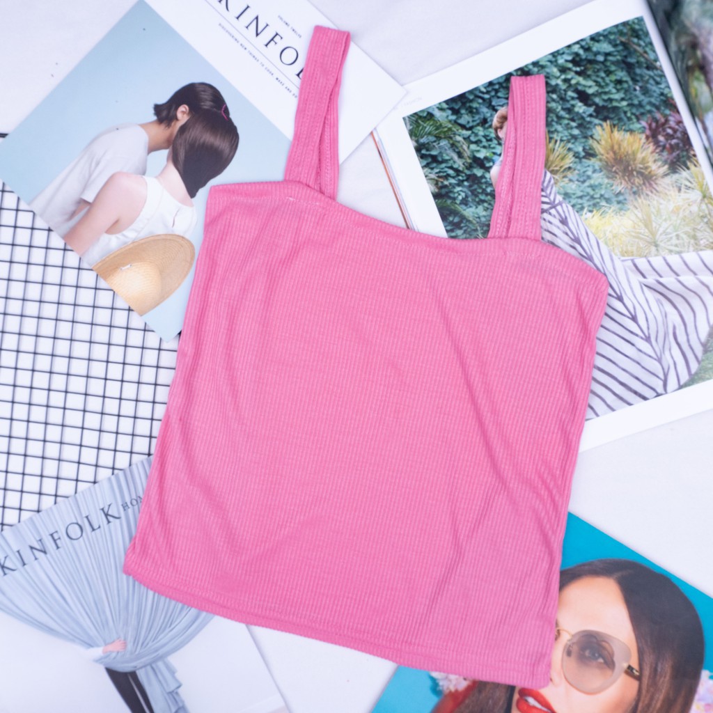 Korean Knit Tank Top | TANK TOP TALI RIB |SALE MURAH 1 KG MUAT 12PC-DUSTY