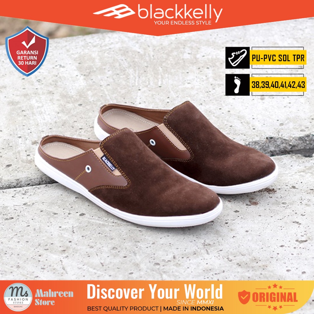 Sepatu Sandal Bustong Slip On Slop Casual Pria Original Blackkelly | BCL 155