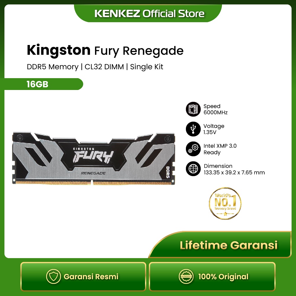 Kingston FURY RENEGADE 16GB DDR5 6000MHz