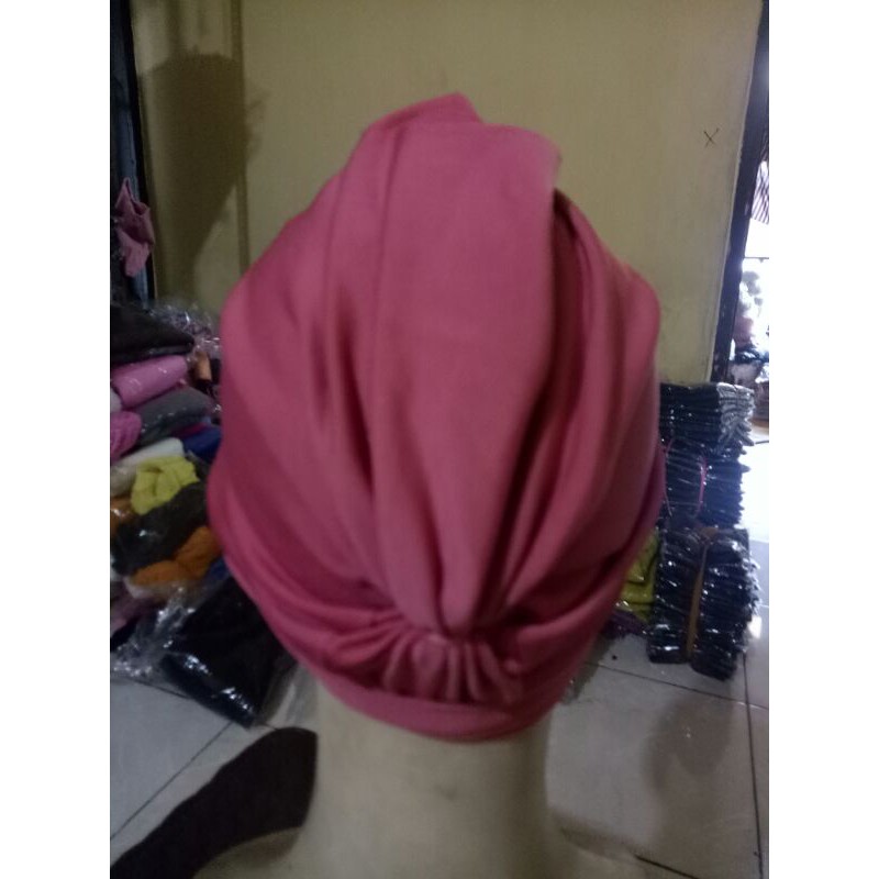 turban anak renda bunga kerut belakang