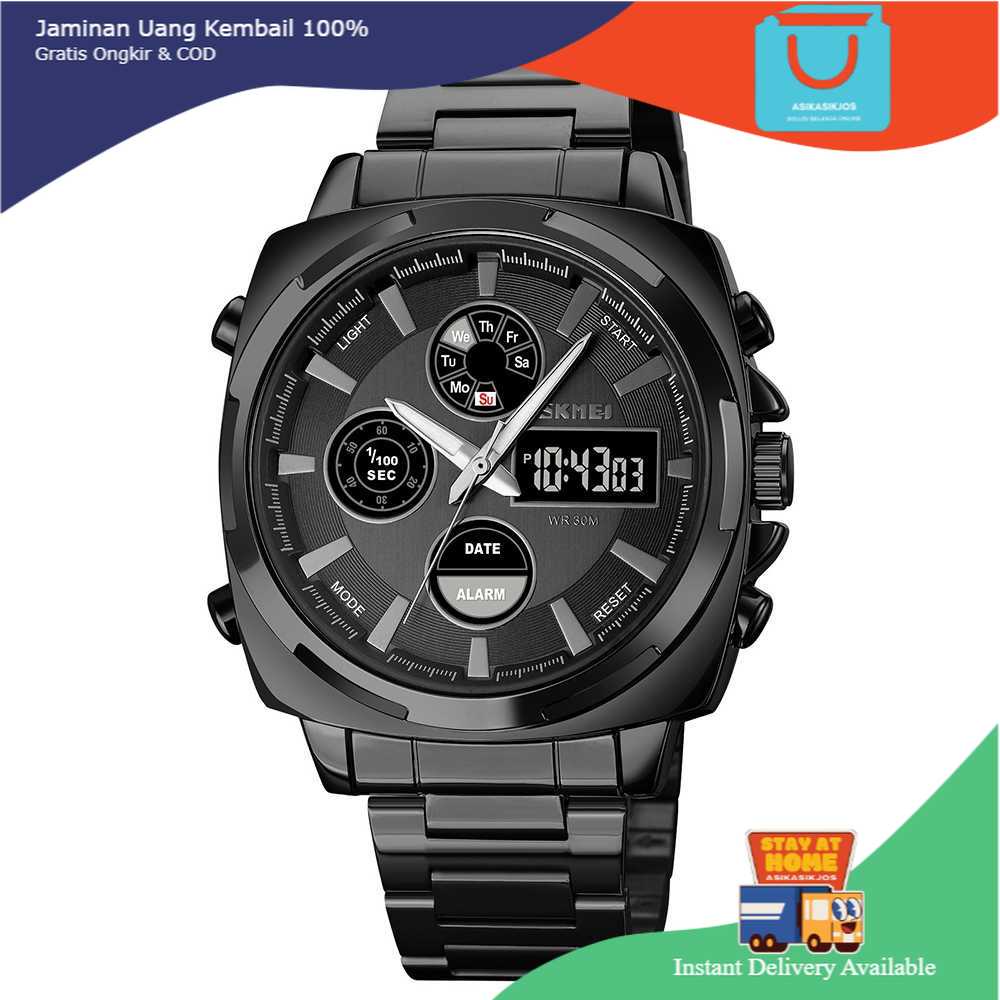 SKMEI ORIGINAL Jam Tangan Pria Luxury Stainless Steel Wristwatch - 1673