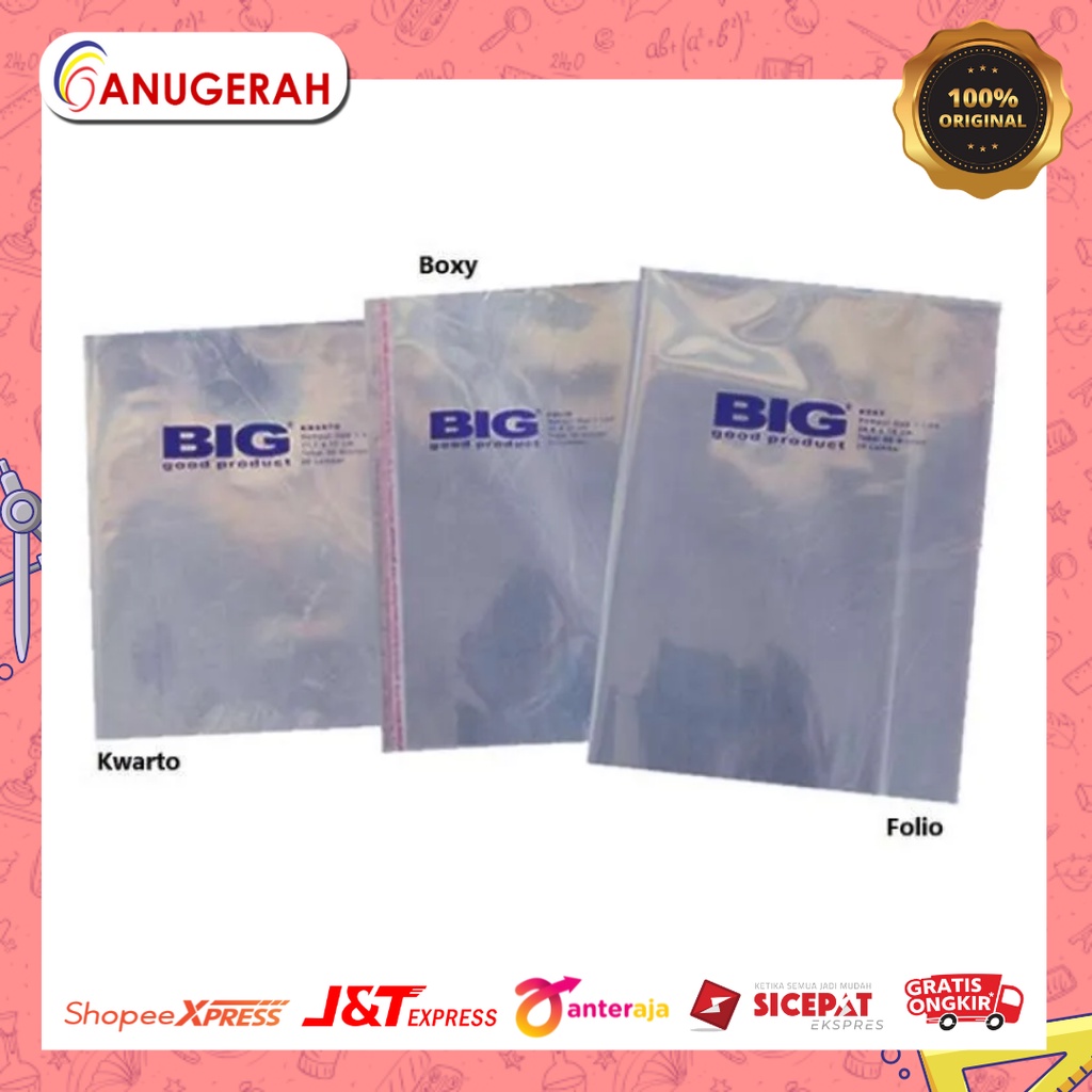 

BIG SAMPUL PLASTIK OPP QUARTO, BOXY, LKS, FOLIO
