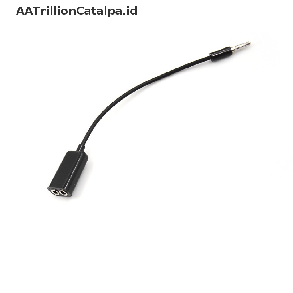 (AATrillionCatalpa) Kabel Adapter Splitter Y Jack Audio 3.5mm Untuk Tablet / Laptop