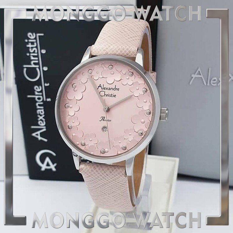 Jam Tangan Wanita Alexandre Christie AC 2794 Silver Pink