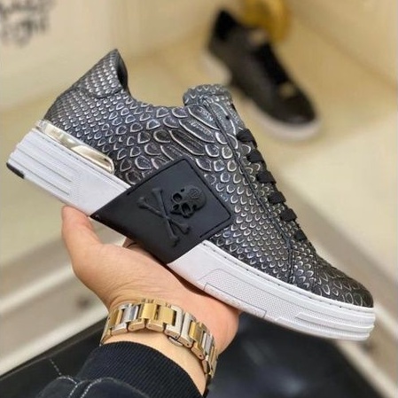 sepatu philipp plein sneaker pria mirror shoes men pp cowok P1SHOES run away type 2022lv