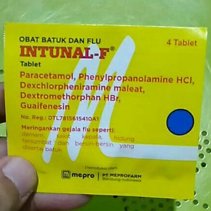 INTUNAL - F Tablet (Obat Batuk, Flu, Demam, Sakit Kepala)