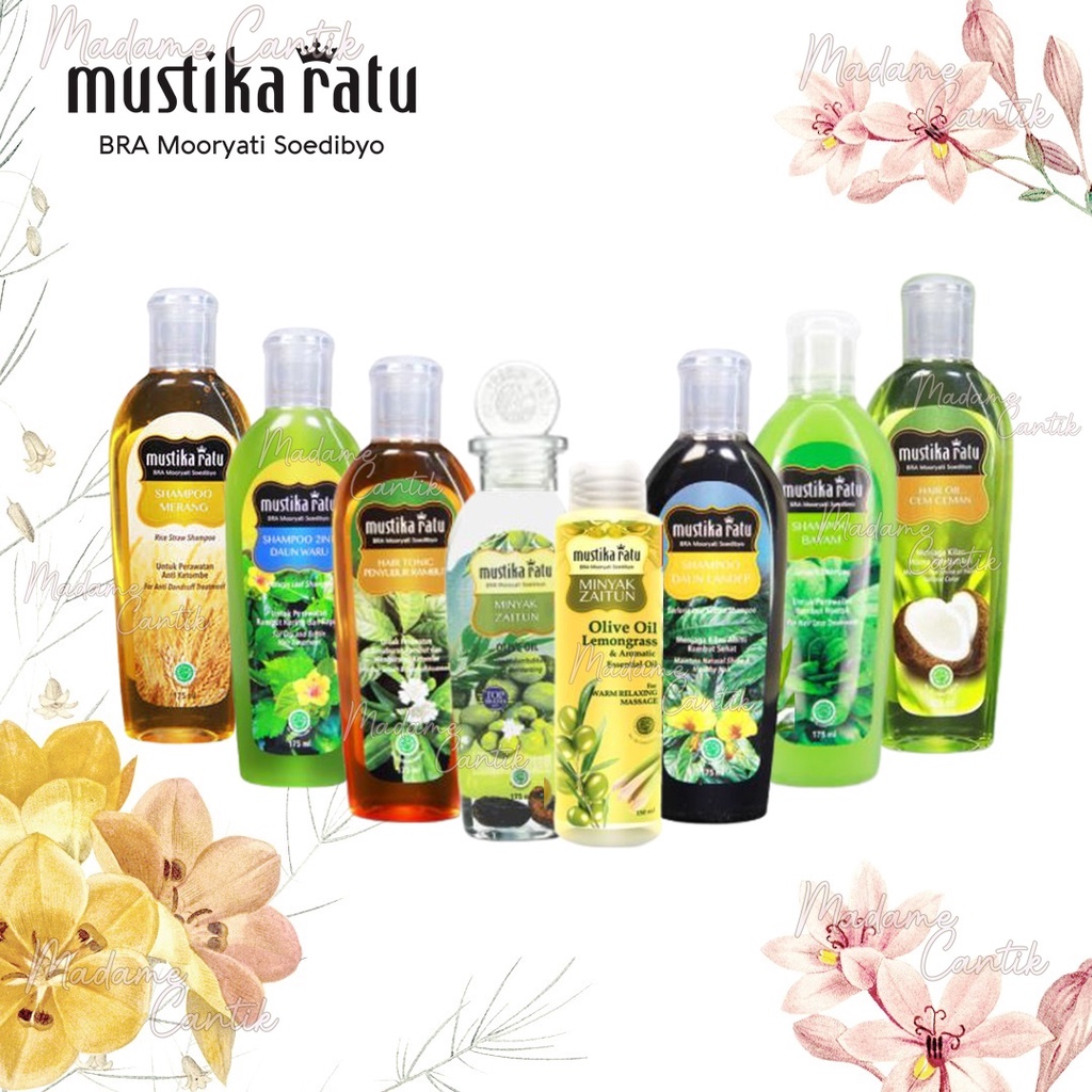 ✿ MADAME ✿ MUSTIKA RATU HAIR CARE CEMCEMAN MINYAK ZAITUN SHAMPOO HAIR TONIC BPOM