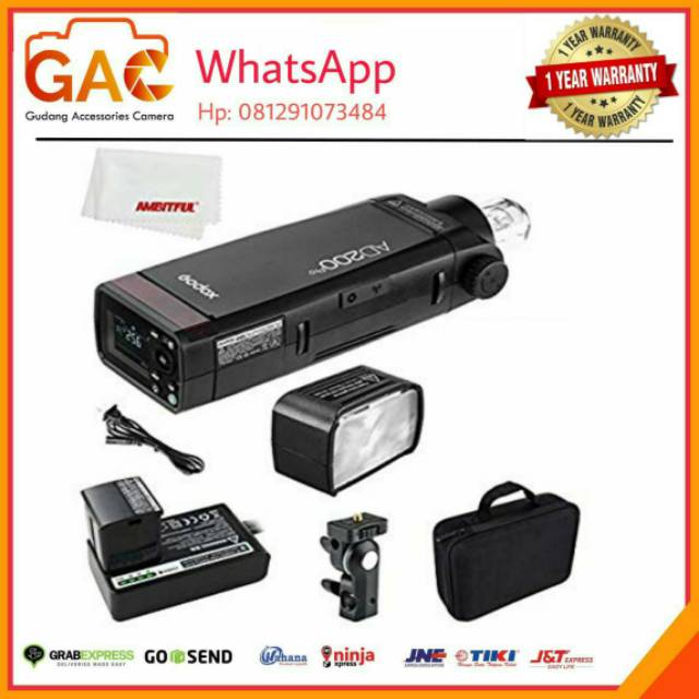Paket hemat GAC flash GODOX AD-200pro AD200pro + softbox triopo KS90 + lightstand Takara spirit 2