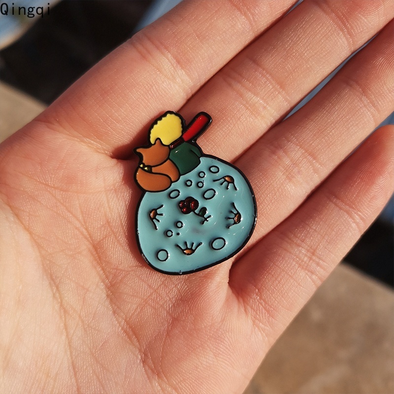 Bros Pin Enamel Bentuk Kartun Pangeran Dan Rubah Warna-Warni Untuk Hadiah Anak